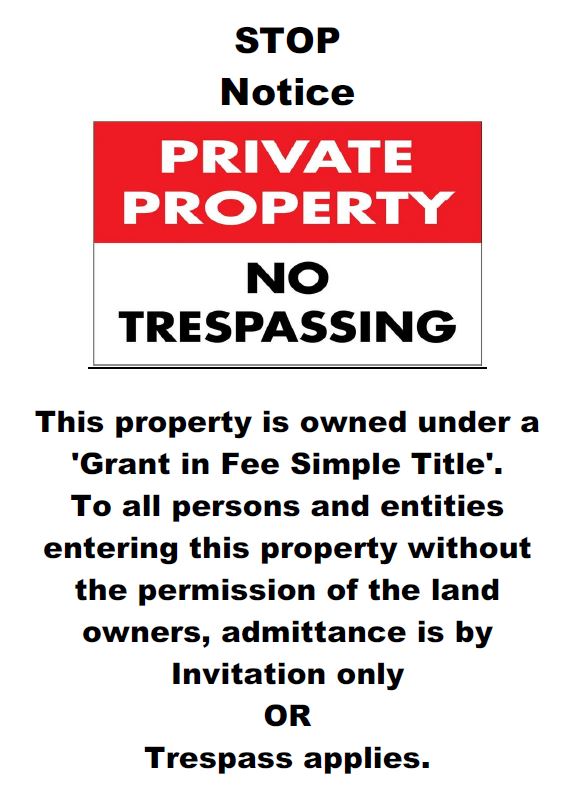 Tresspas sign